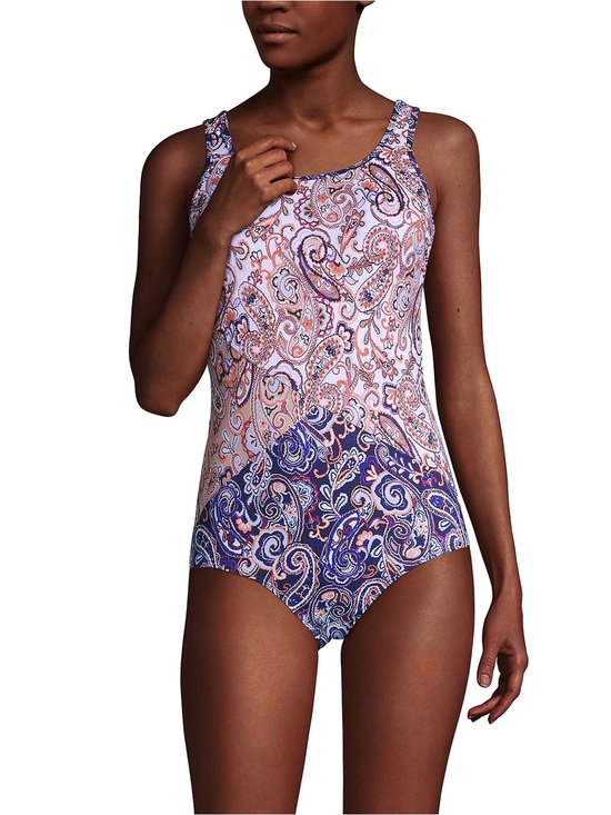 Lands' End Other - Lands' End Paisley swimsuit in Pink and Navy pattern